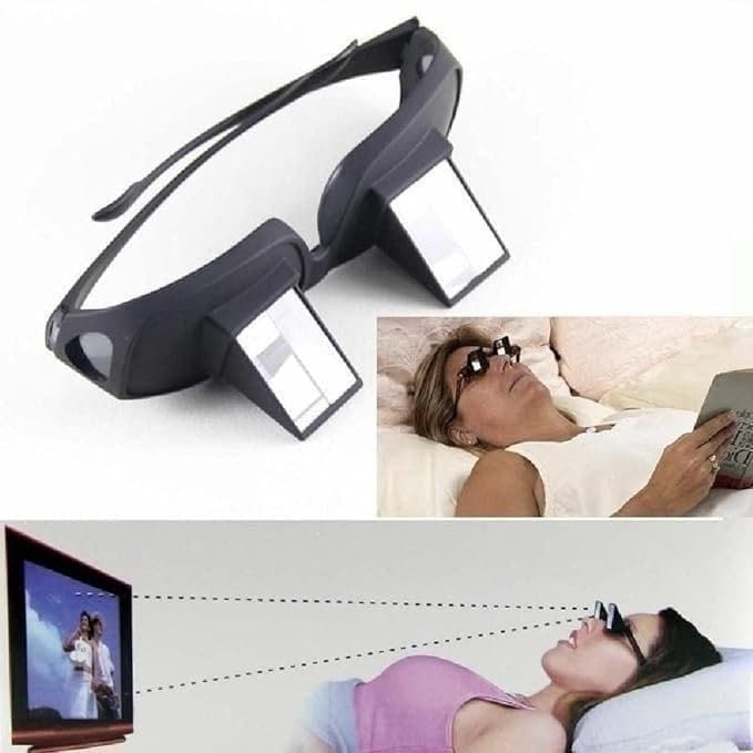 90° Lazy Prism Glasses for Lying Down, Reading & TV