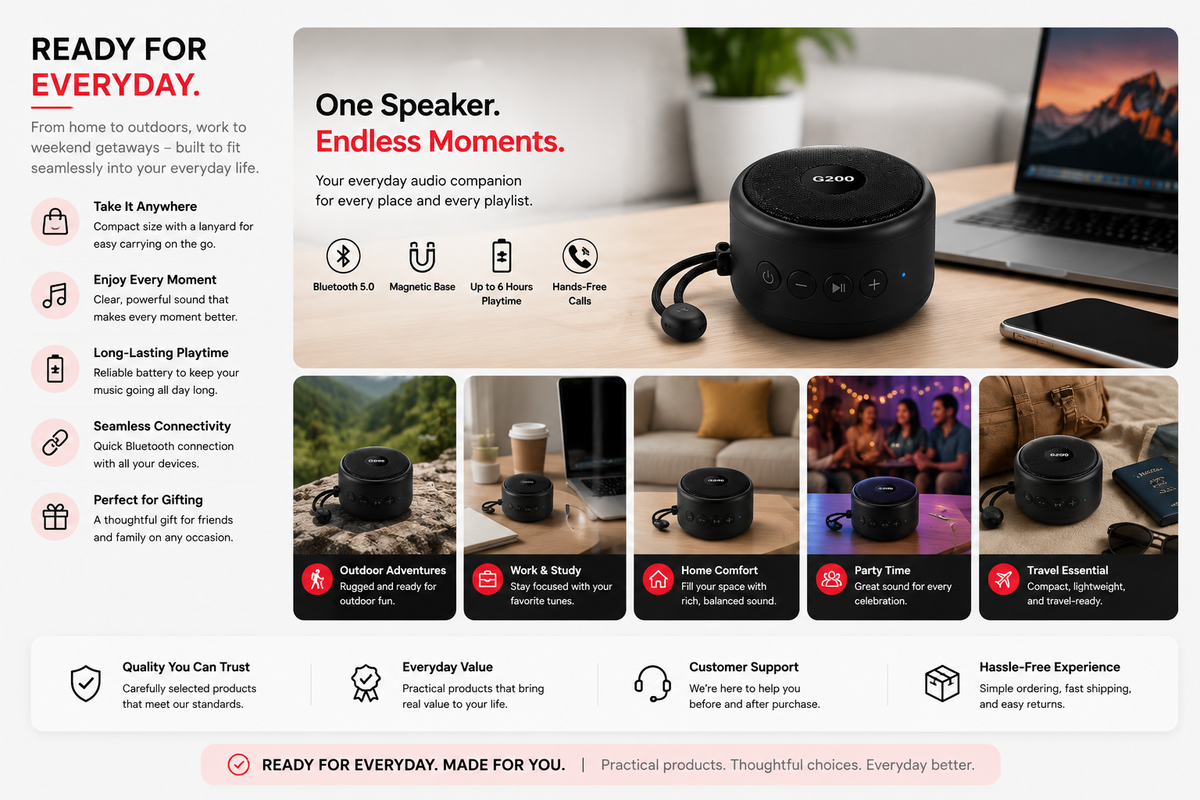 G200 Magnetic Bluetooth Speaker