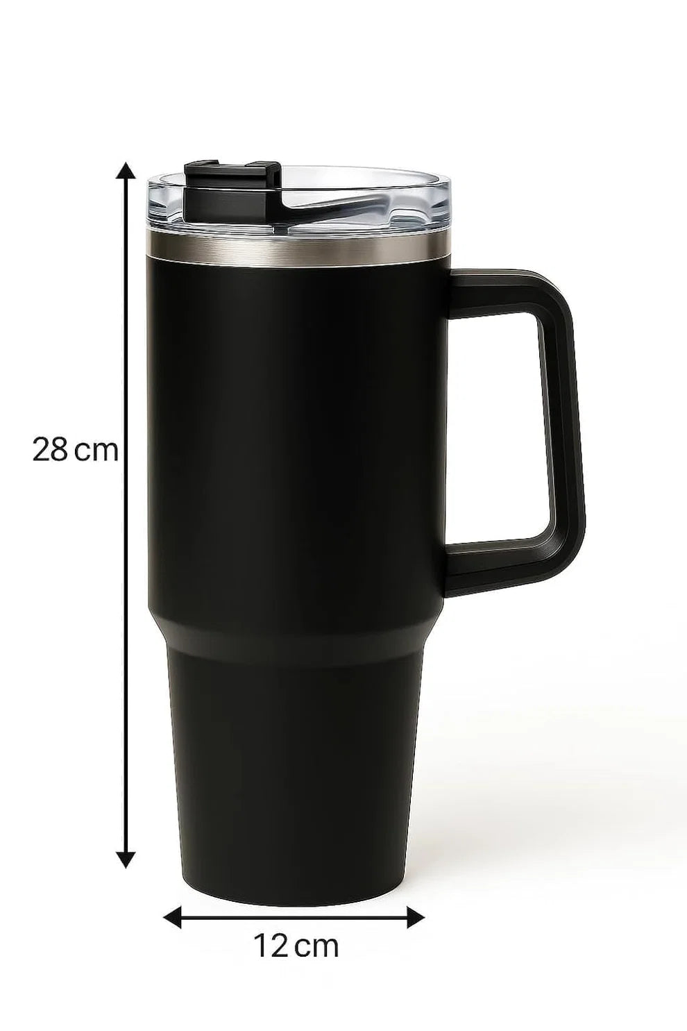 1200ml Insulated Stainless Steel Tumbler with Straw & Lid