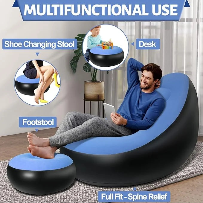 Senyoubao Single Size Inflatable Lounge Chair & Ottoman Set
