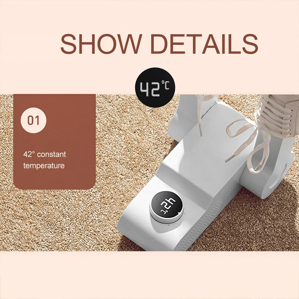 360° Shoe Dryer & Deodorizer with 120-Minute Timer