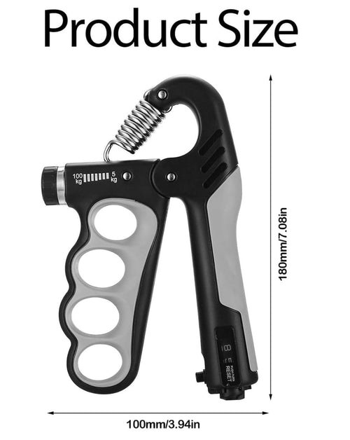 Adjustable Hand Grip Strengthener 5–100 kg with Counter